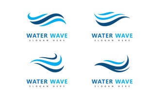 Wave logo symbol vector illustration design V10