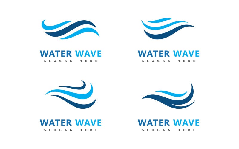 Wave logo symbol vector illustration design V10 Logo Template