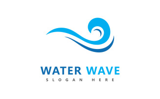 Wave logo symbol vector illustration design V1