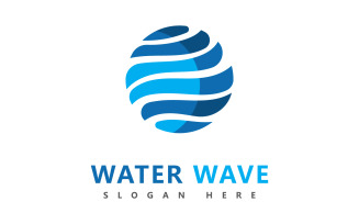 Wave logo symbol vector illustration design V3