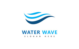 Wave logo symbol vector illustration design V5