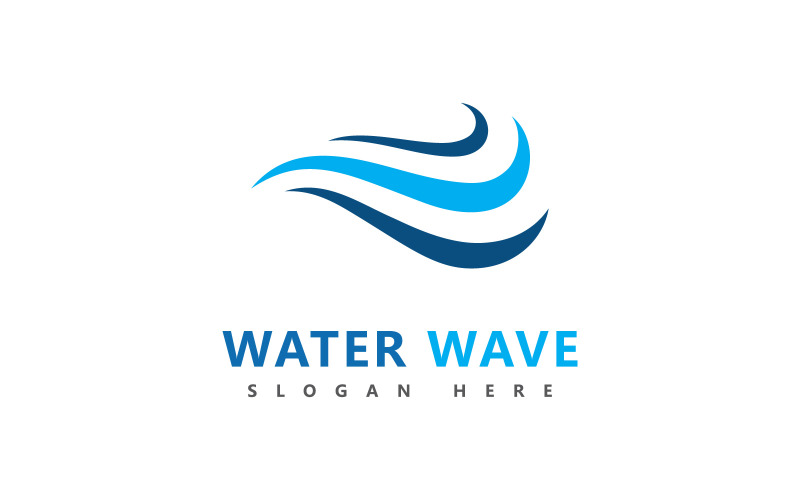 Wave logo symbol vector illustration design V6 Logo Template