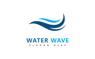 Wave logo symbol vector illustration design V7