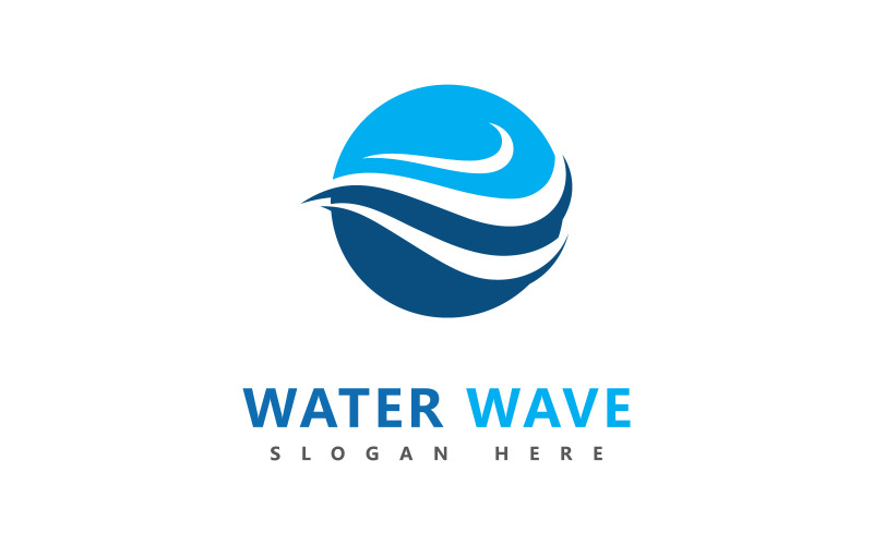Wave logo symbol vector illustration design V8 Logo Template
