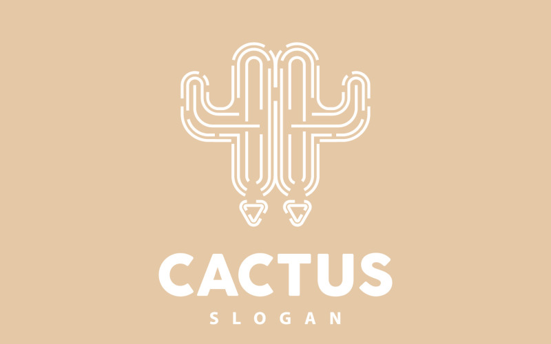 Cactus Logo Desert Green Plant VectorV11 Logo Template