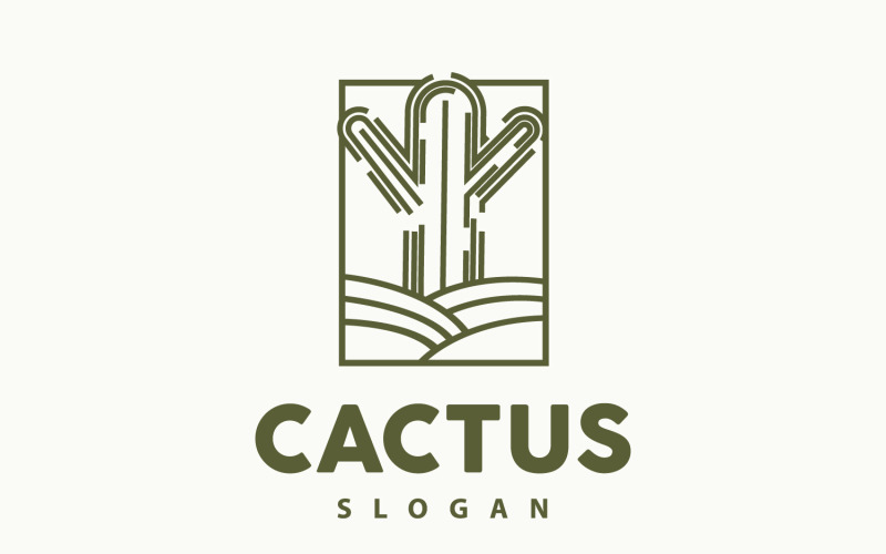 Cactus Logo Desert Green Plant VectorV12 Logo Template