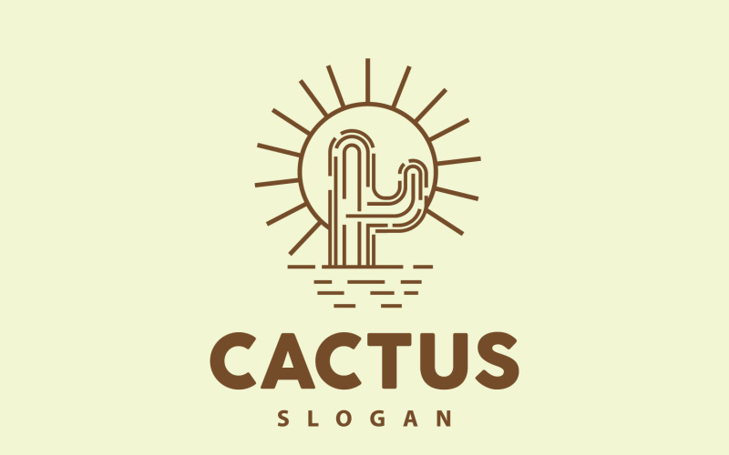 Cactus Logo Desert Green Plant VectorV3 Logo Template