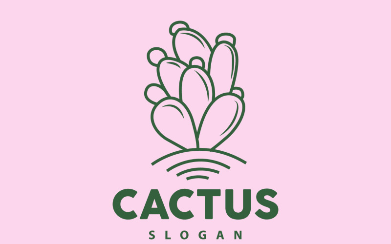 Cactus Logo Desert Green Plant VectorV8 Logo Template