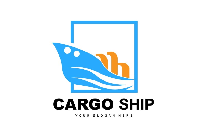 Cargo Ship Logo Fast Cargo ShipV10 Logo Template