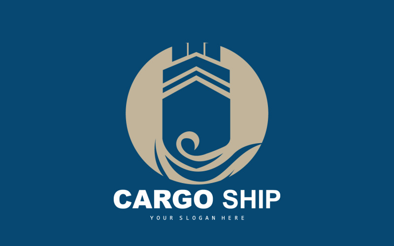 Cargo Ship Logo Fast Cargo ShipV6 Logo Template