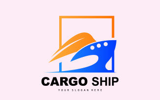 Cargo Ship Logo Fast Cargo ShipV7