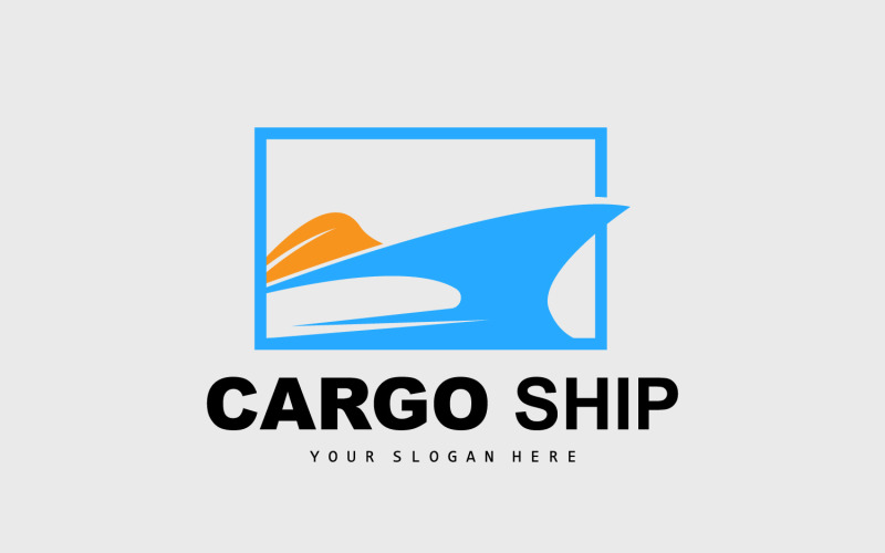 Cargo Ship Logo Fast Cargo ShipV8 Logo Template