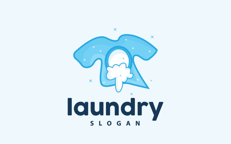 Laundry Logo Cleaning Washing Vector LaundryV3 Logo Template