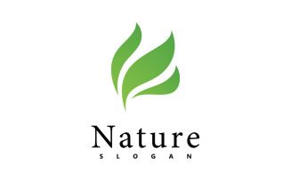 Nature logo vector design template. leaf icon V1
