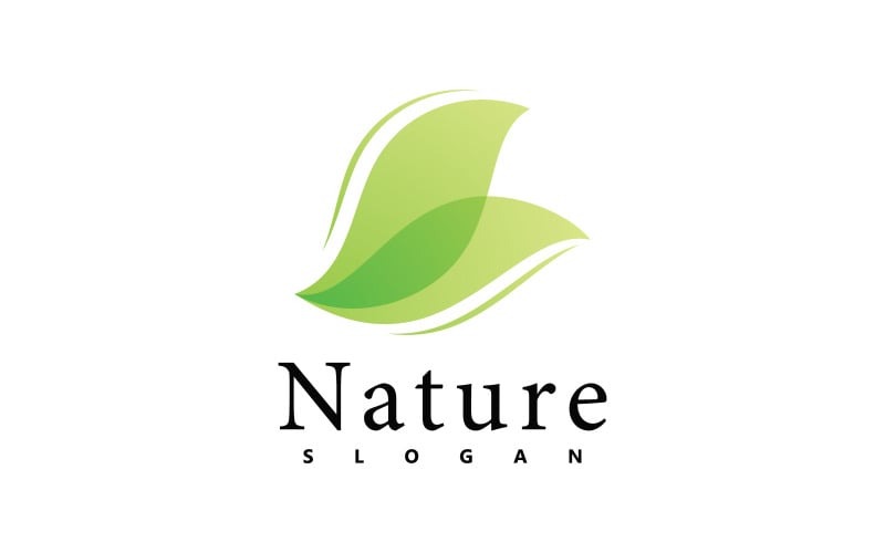 Nature logo vector design template. leaf icon V7 Logo Template