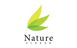 Nature logo vector design template. leaf icon V8
