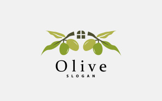 Olive Oil Logo Olive Leaf PlantV10