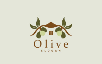 Olive Oil Logo Olive Leaf PlantV13