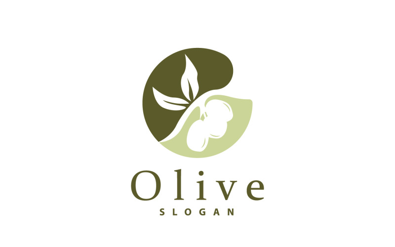 Olive Oil Logo Olive Leaf PlantV17 Logo Template