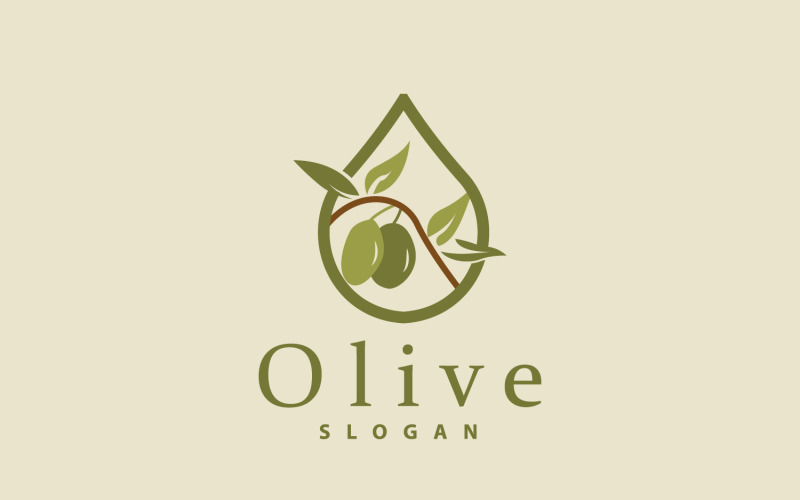 Olive Oil Logo Olive Leaf PlantV18 Logo Template