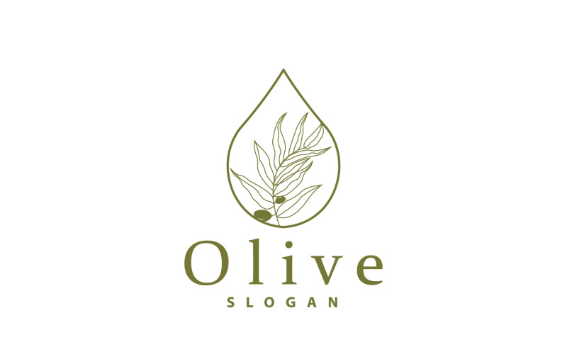 Olive Oil Logo Olive Leaf PlantV19 Logo Template