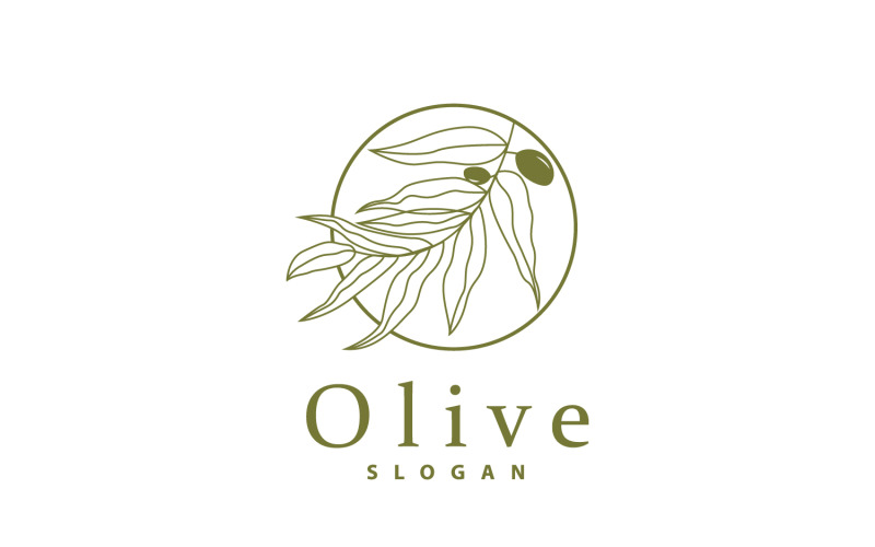 Olive Oil Logo Olive Leaf PlantV37 Logo Template