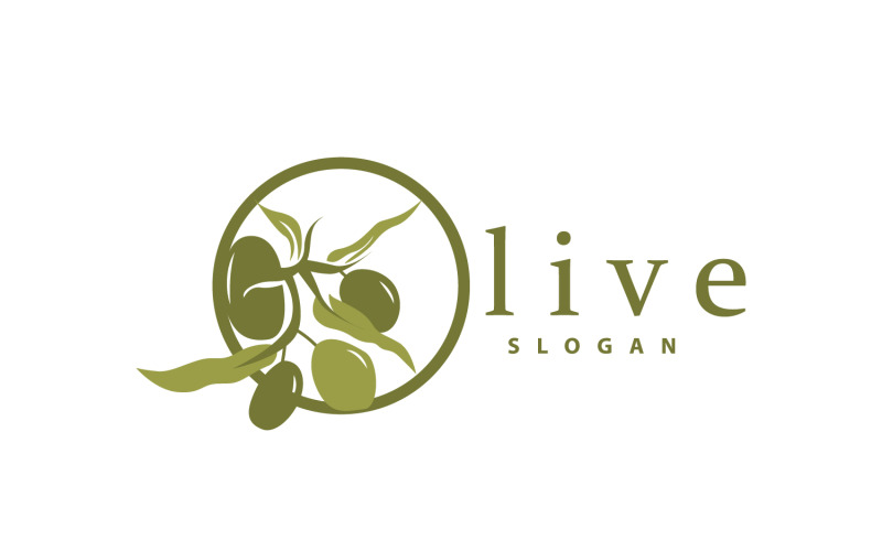 Olive Oil Logo Olive Leaf PlantV40 Logo Template