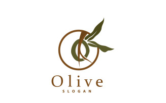 Olive Oil Logo Olive Leaf PlantV41