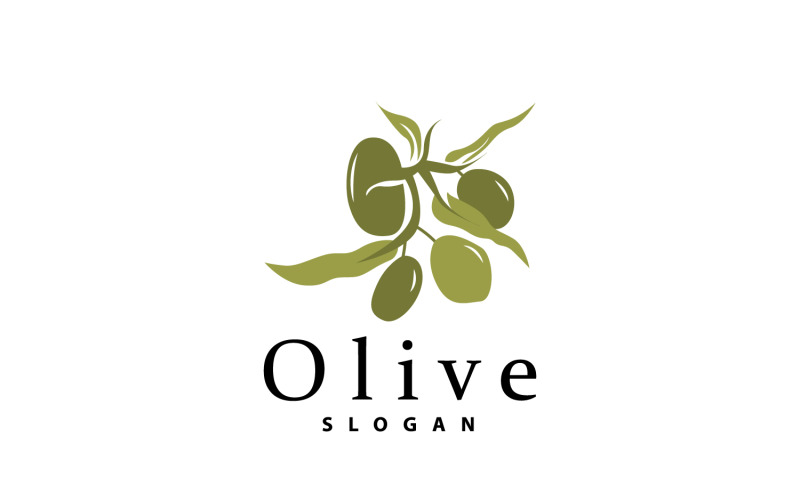 Olive Oil Logo Olive Leaf PlantV5 Logo Template