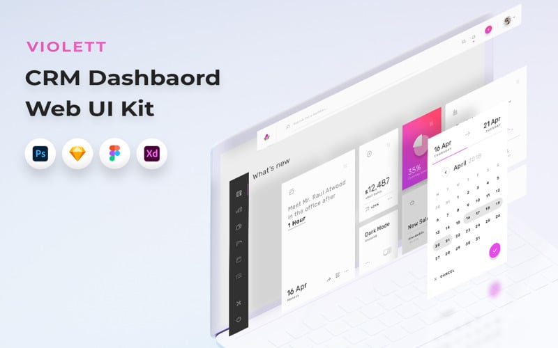 Violett - Business Dashboard Web UI Kit UI Element