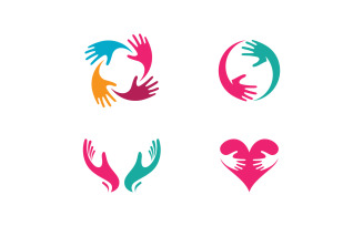 Hand Care Logo icon Business vector symbol template V0