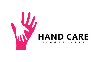 Hand Care Logo icon Business vector symbol template V4