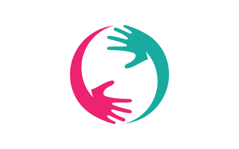 Hand Care Logo icon Business vector symbol template V6 Logo Template