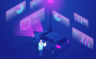 An illustration on the topic of a car test