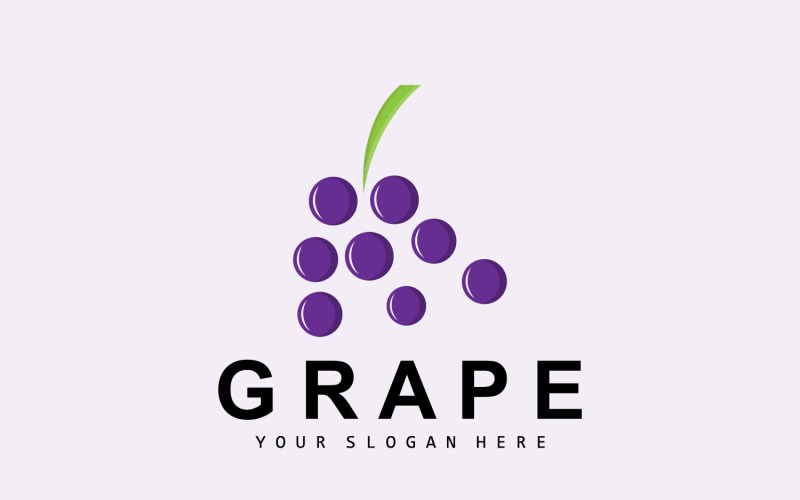 Grape Fruit Logo Style Fruit Design V1 Logo Template