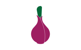 Onion vegetable icon logo vector version 10