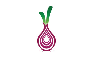 Onion vegetable icon logo vector version 12