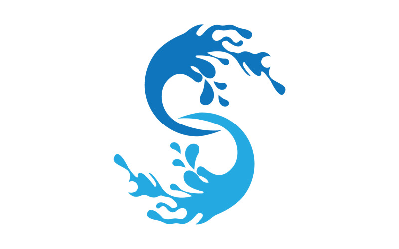 S splash water blue logo vector version v1 Logo Template