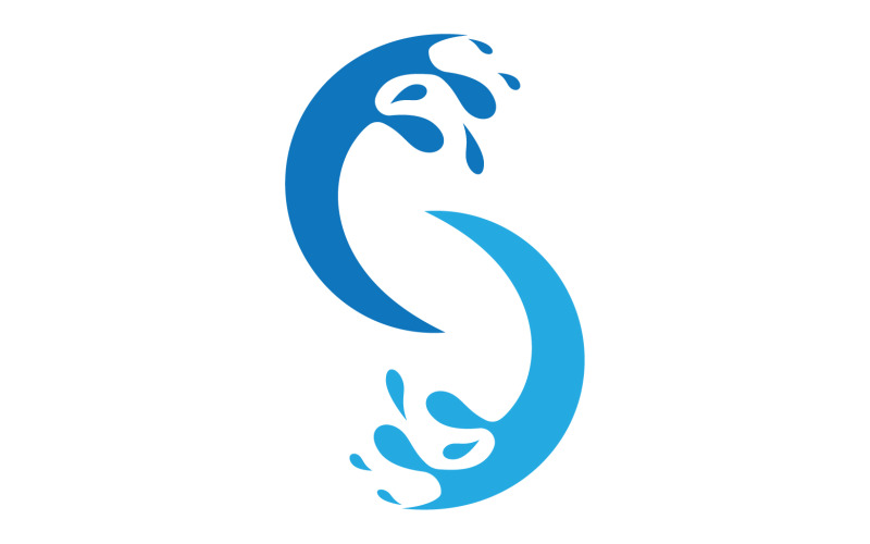 S splash water blue logo vector version v2 Logo Template
