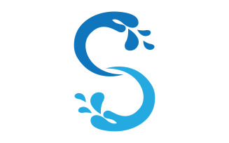 S splash water blue logo vector version v3