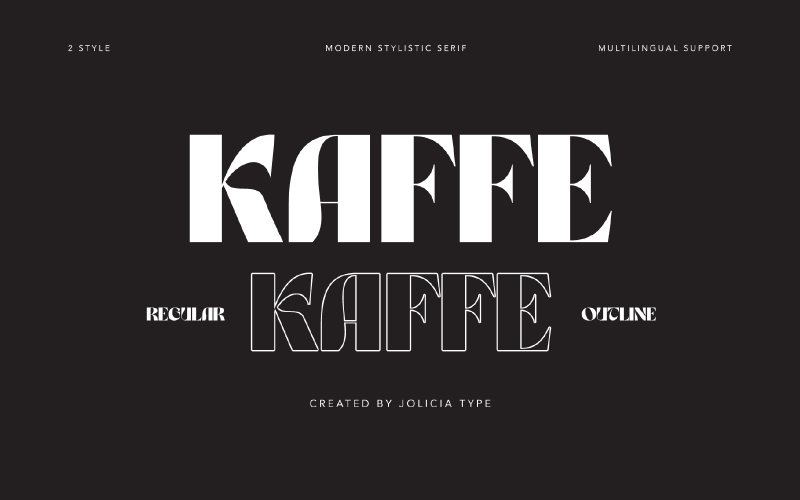 Kaffe | Psychedelic Typeface Font
