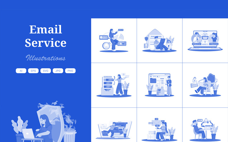 M741_Email Service Illustration Pack