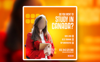 Premium Canada Educational Advertisement Square psd design