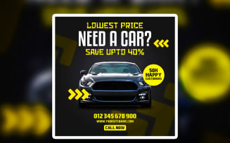 Premium Car Sale Advertisement Square psd design