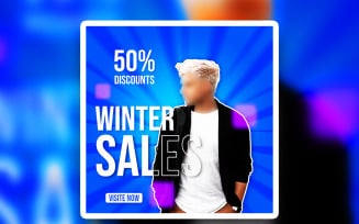 Premium Winter Sales Advertisement Square psd design