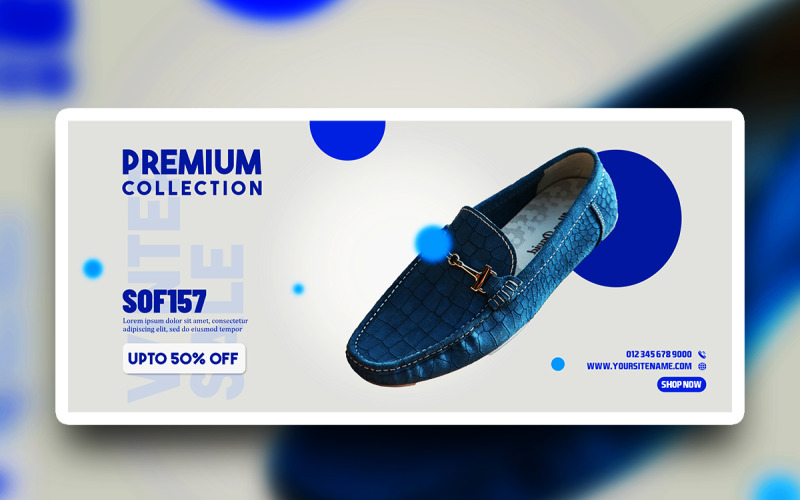 Shoes Premium Advertisement banner psd design Social Media