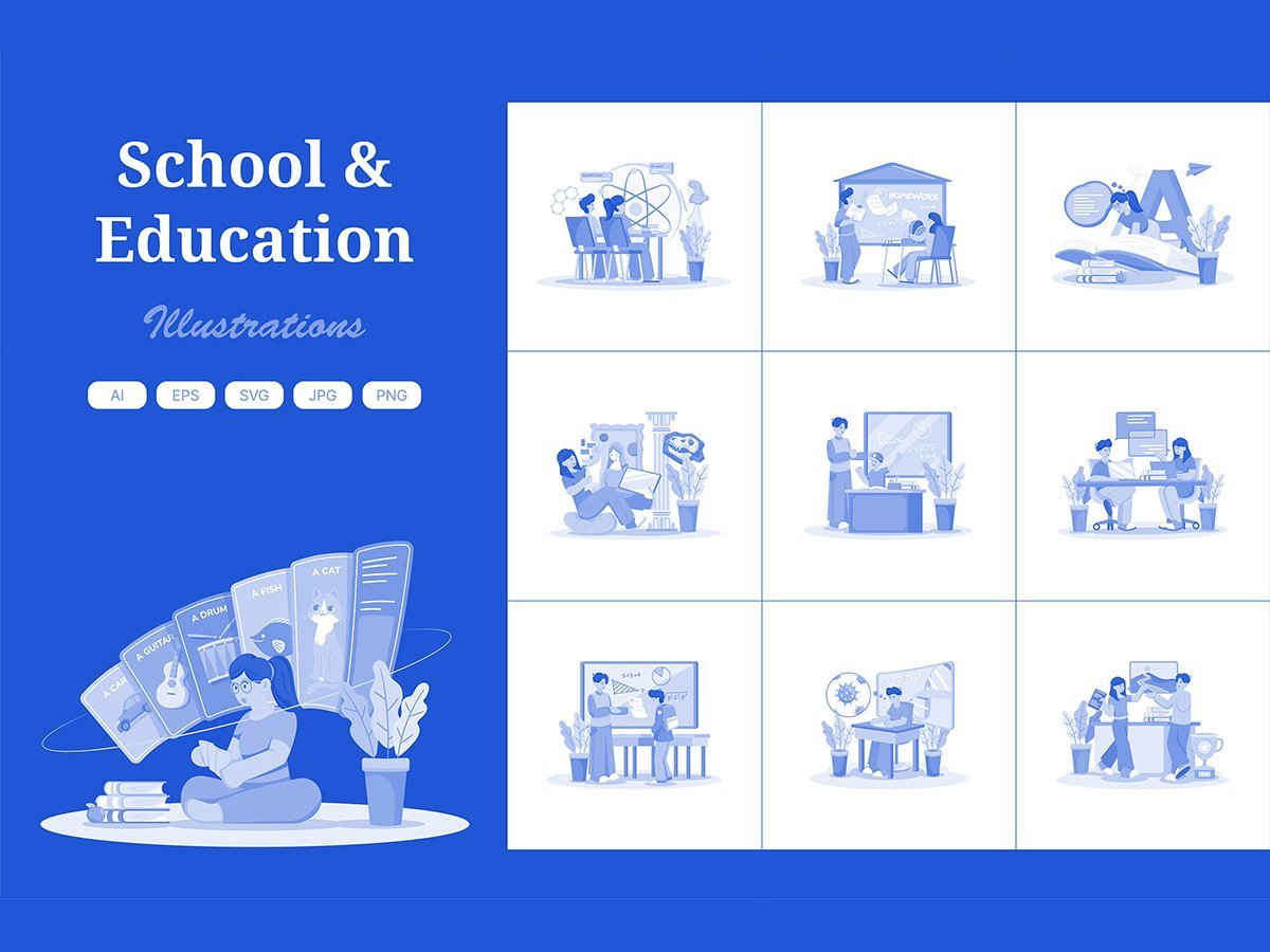 Template #408099 Lesson Schoolboy Webdesign Template - Logo template Preview