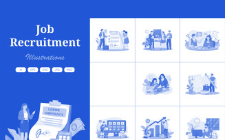 M723_ Job Recruitment Illustration Pack