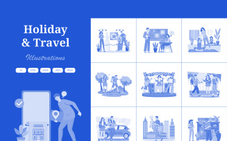 M728_ Holiday & Travel Illustration Pack