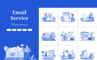 M738_Email Service Illustration Pack